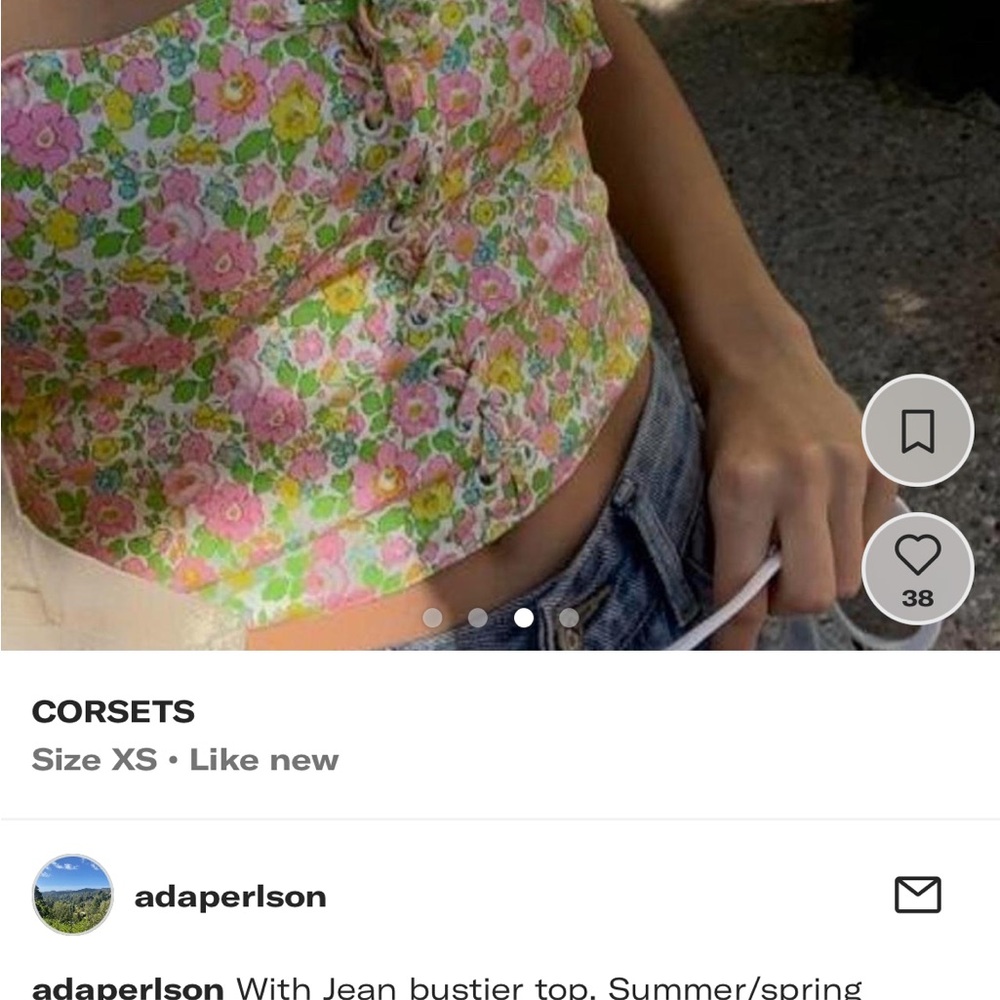 WITH JEAN BUSTIER TOP FLORAL - Picture 3 of 6